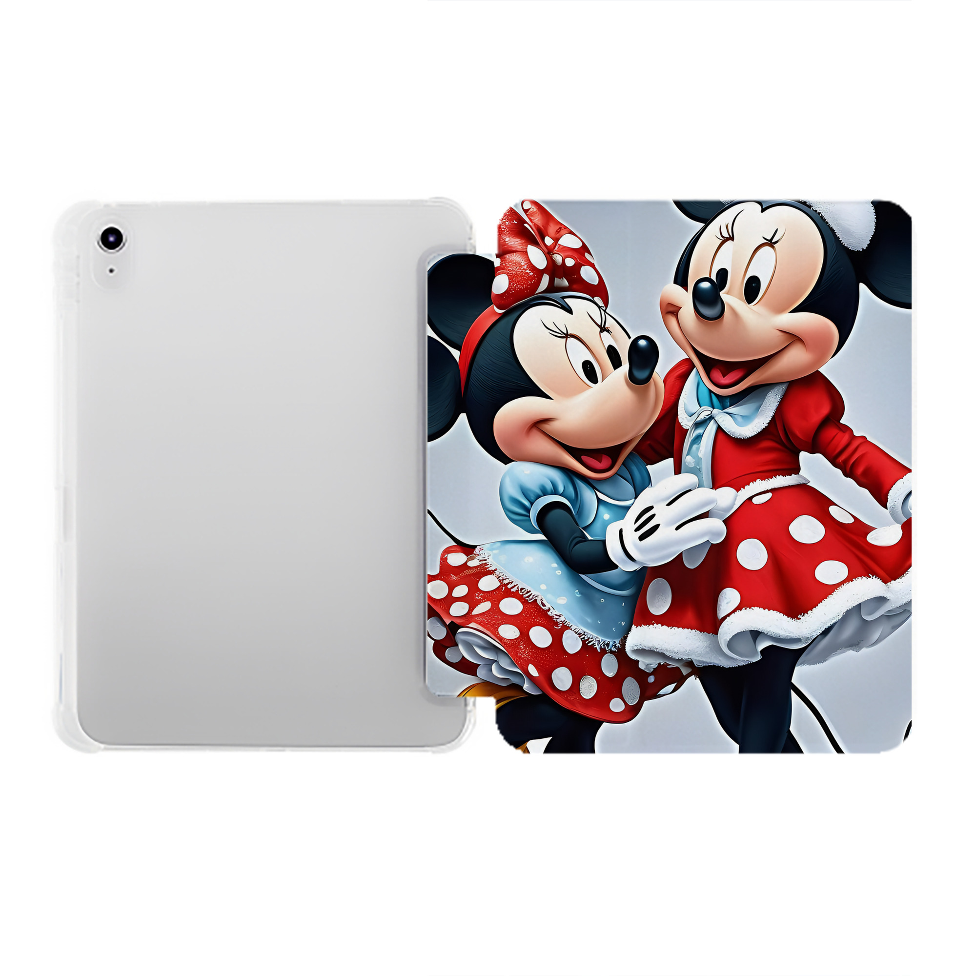 （画像用） ミッキーマウス Mickey Mouse IPad ケース ペン収納付き 三つ折りスタンド PUレザー×シリコン 対応機種9.5/10.5/10.9インチ